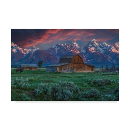 Galloimages Online 'Grand Teton Mormon Barn At Sunrise' Canvas Art,30x47